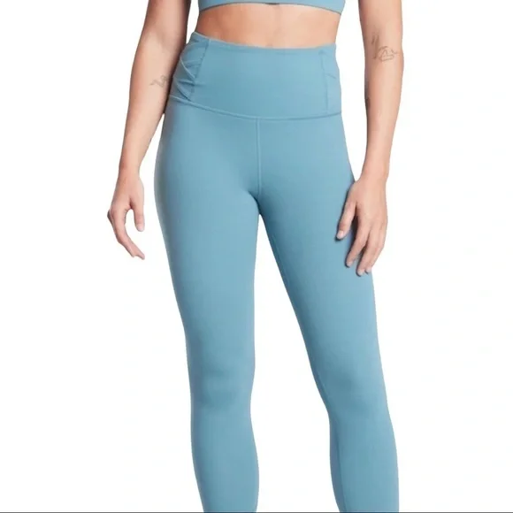Athleta Elation Pirouette 7/8 Tight Leggings Size XS Rivera Blue Athletic - Picture 2 of 11
